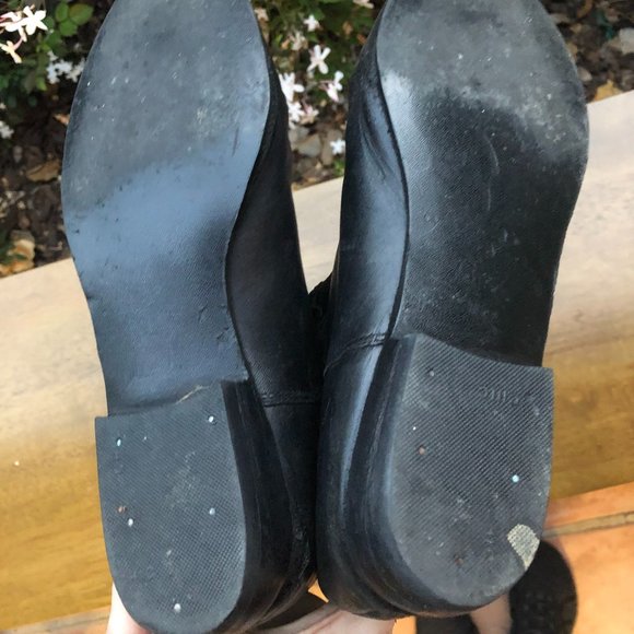 Vintage Black Over-the-Knee Patchwork Boots - Picture 8 of 9